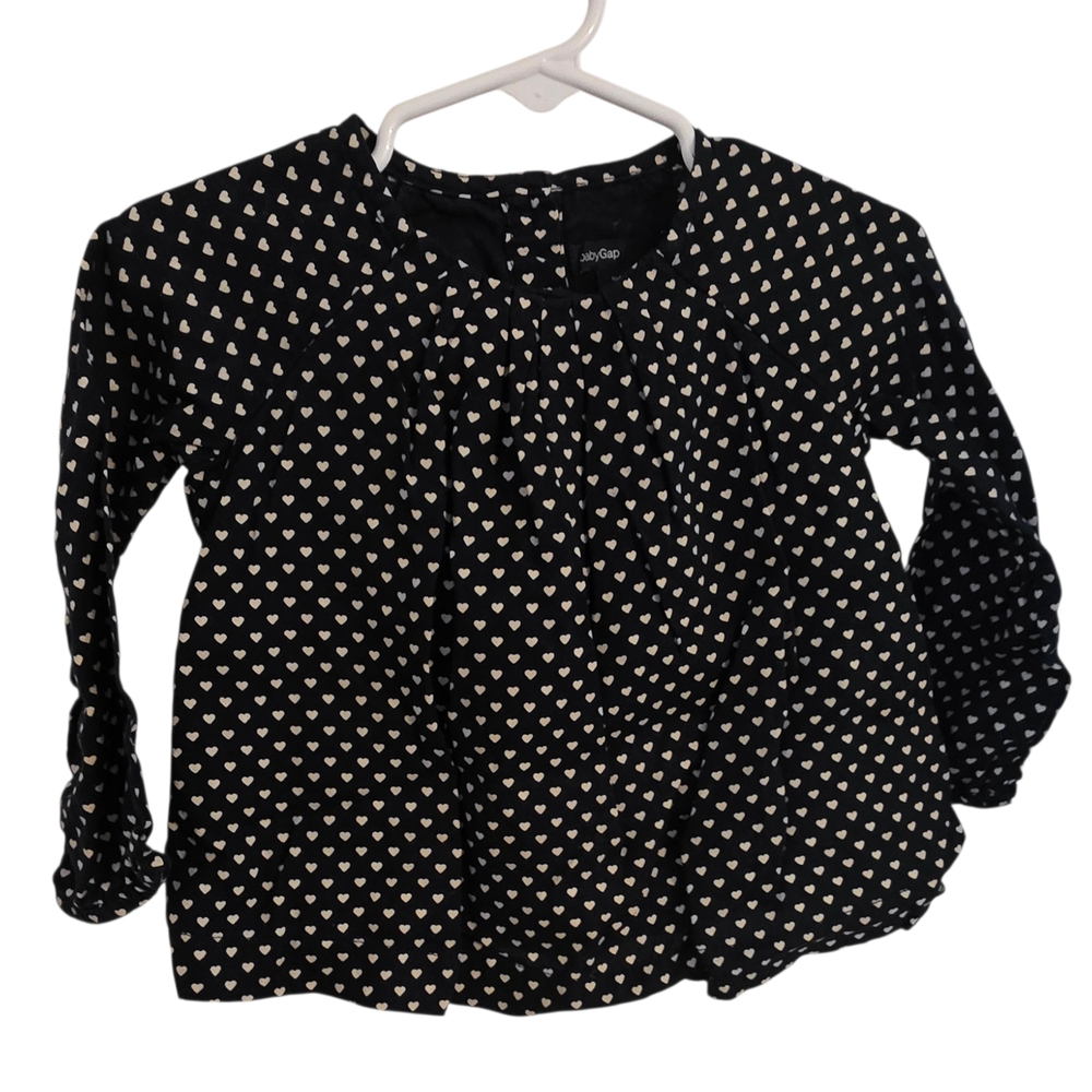 Baby Gap Black and White Heart Pattern Dress